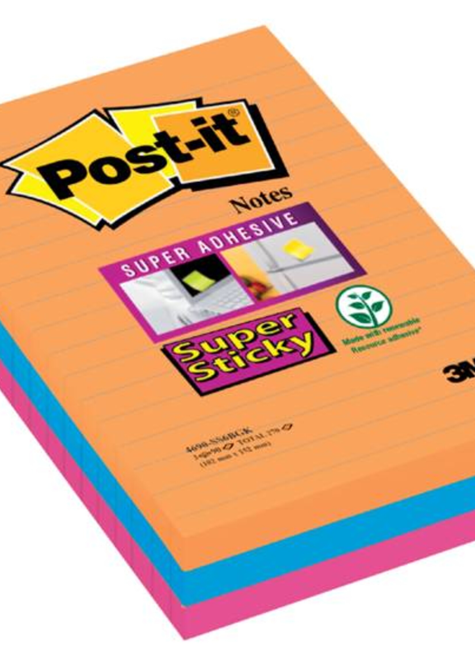 3M 3M MEMOBLOK 4960 STICKY BANGK 3STKS