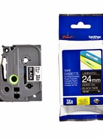 Brother LABELTAPE TZE-355 24MM ZW/WT