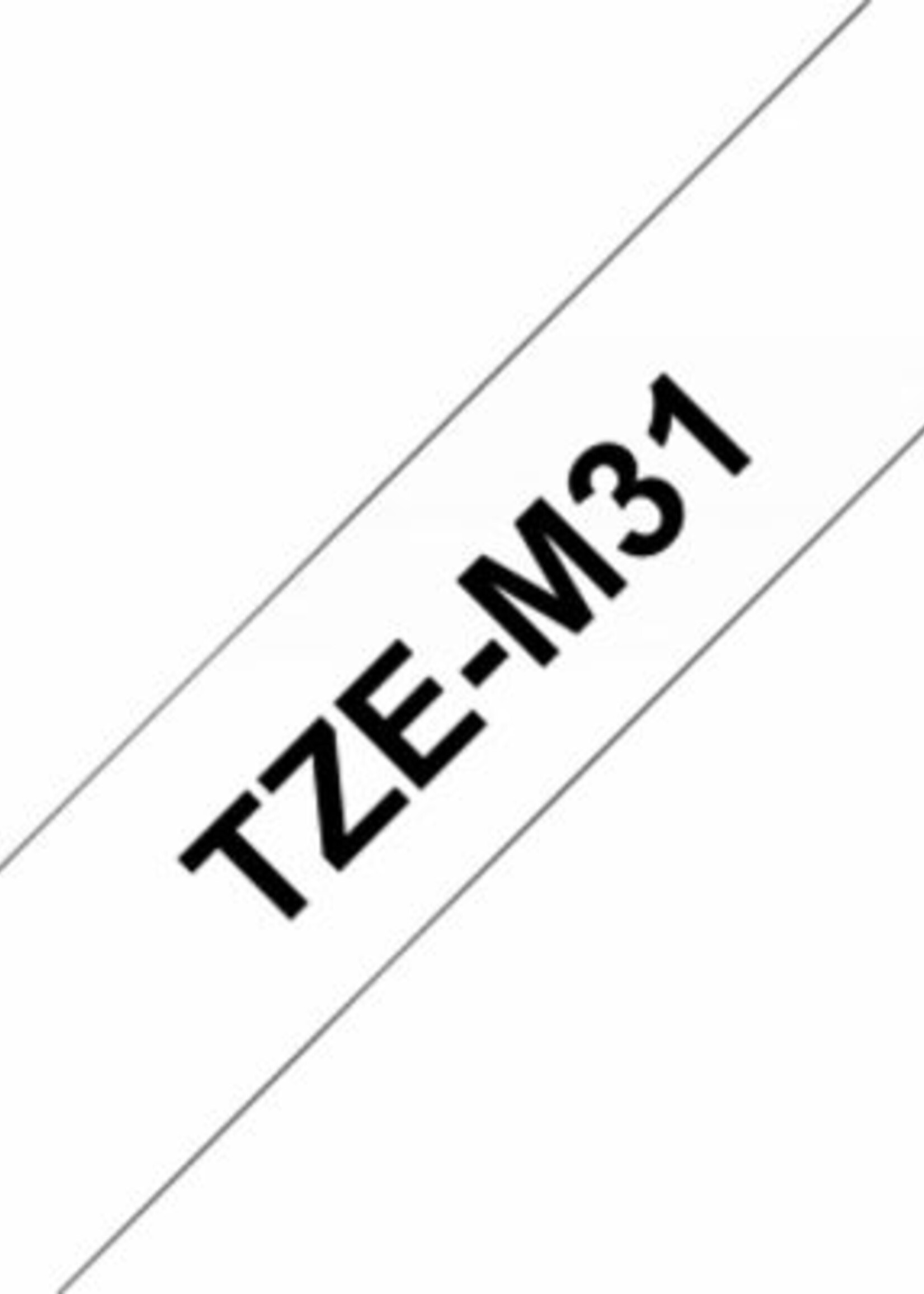 Brother Brother LABELTAPE TZE-M31 12MM ZW/TR