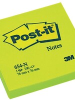 3M MEMOBLOK 654N 76X76 NE GN 6STKS
