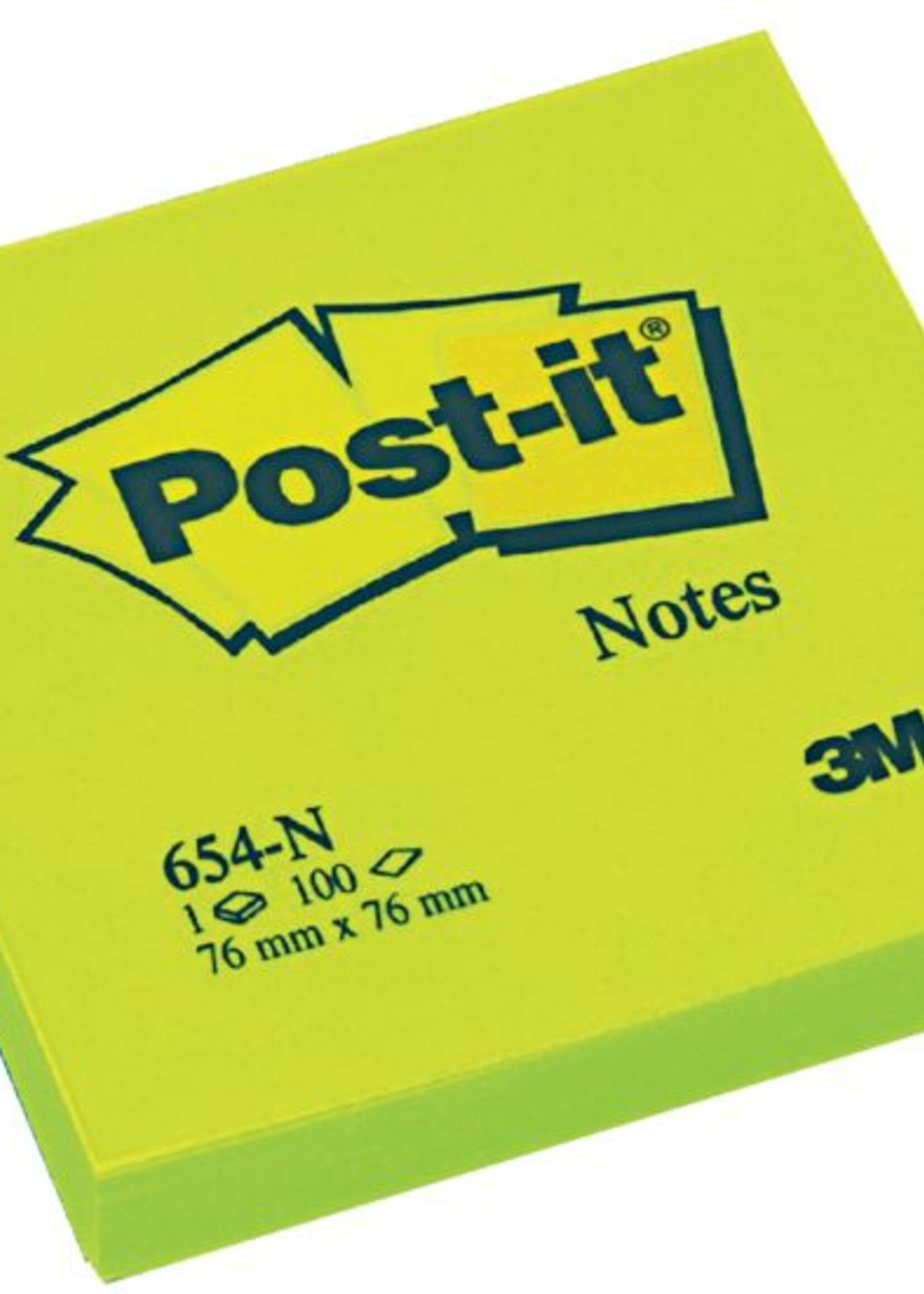 3M 3M MEMOBLOK 654N 76X76 NE GN 6STKS