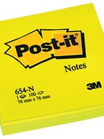 3M MEMOBLOK 654N 76X76 NE GL 6STKS