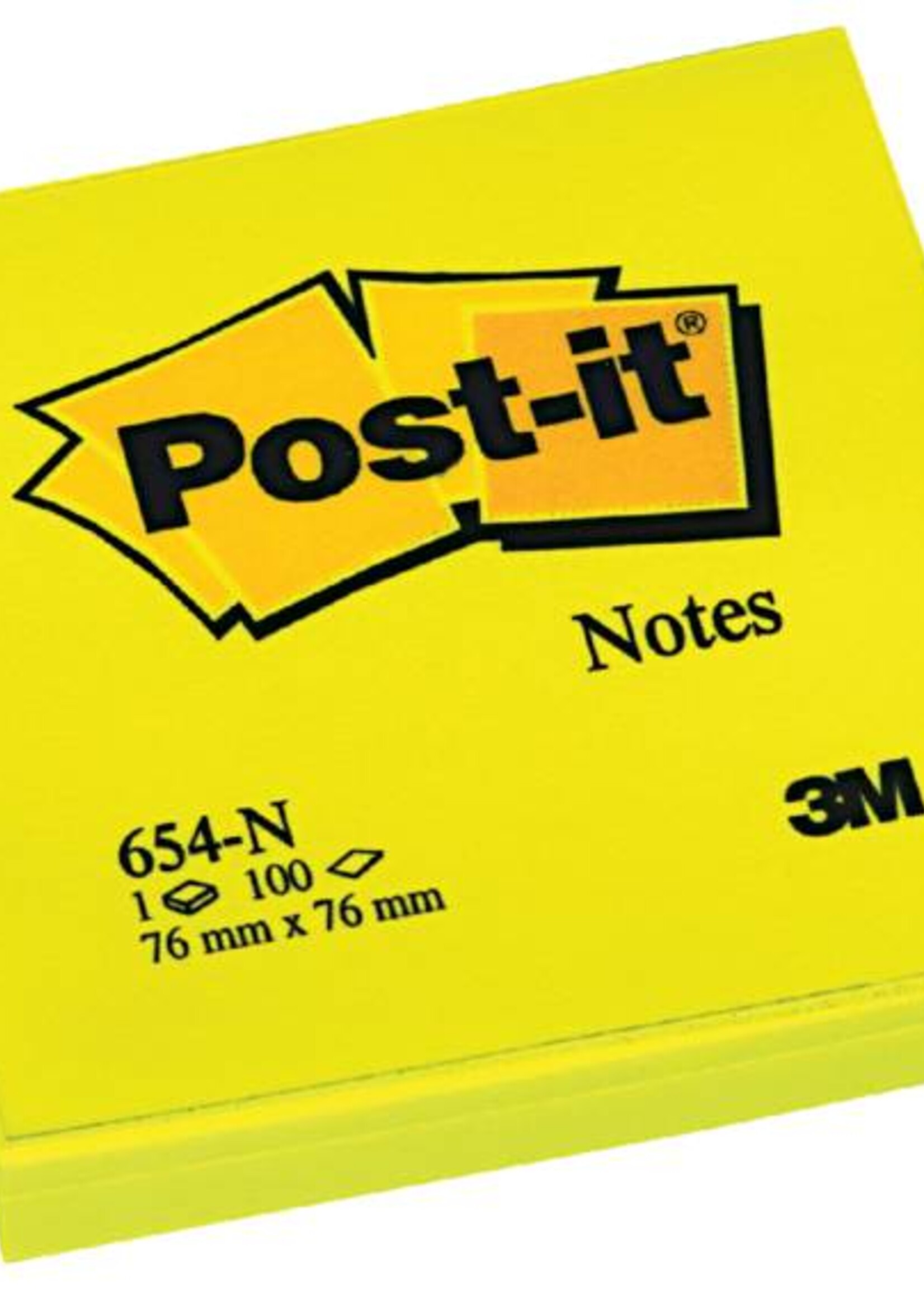 3M 3M MEMOBLOK 654N 76X76 NE GL 6STKS