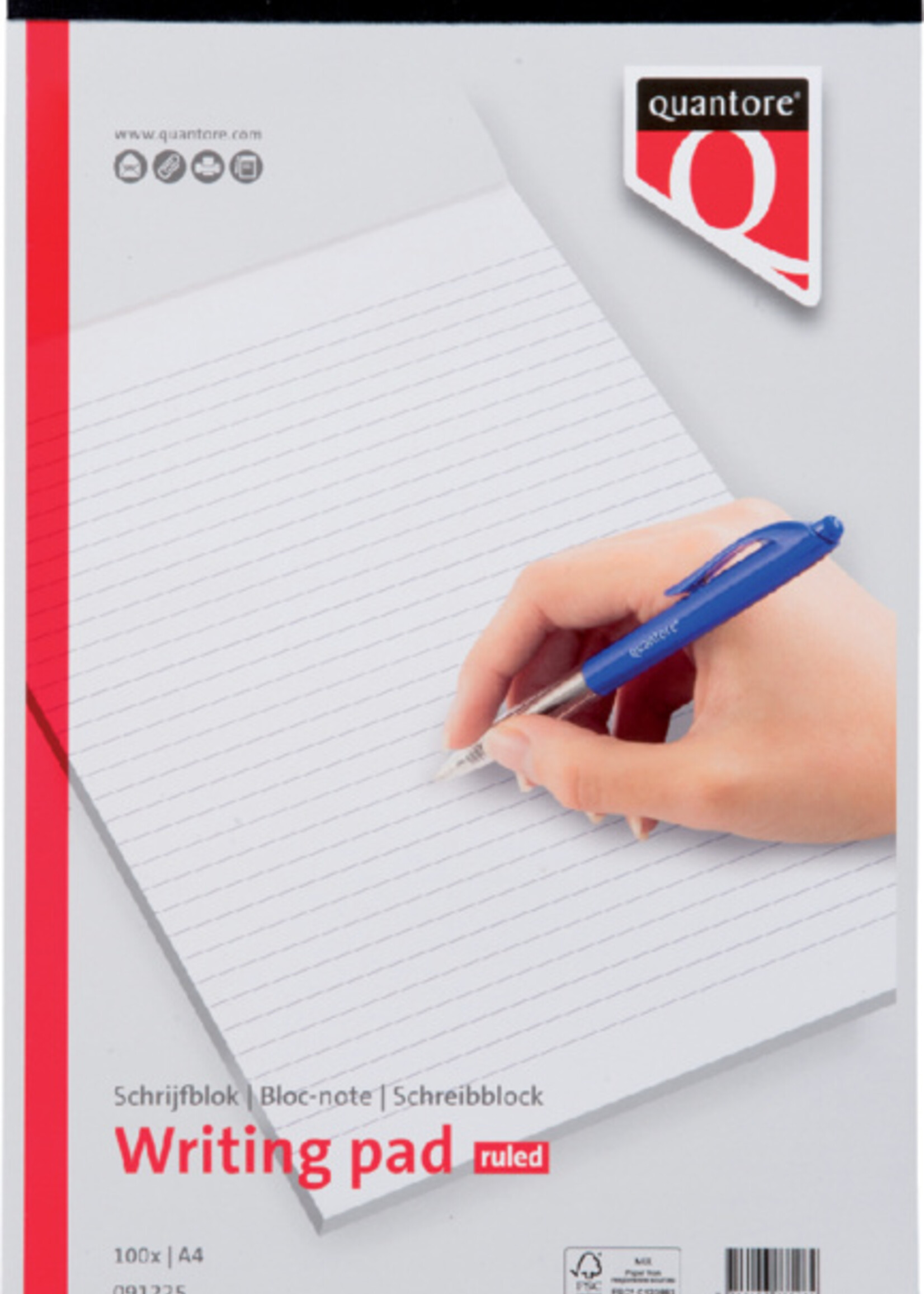 Quantore Quantore SCHRIJFBLOK A4 LIJN 60GR