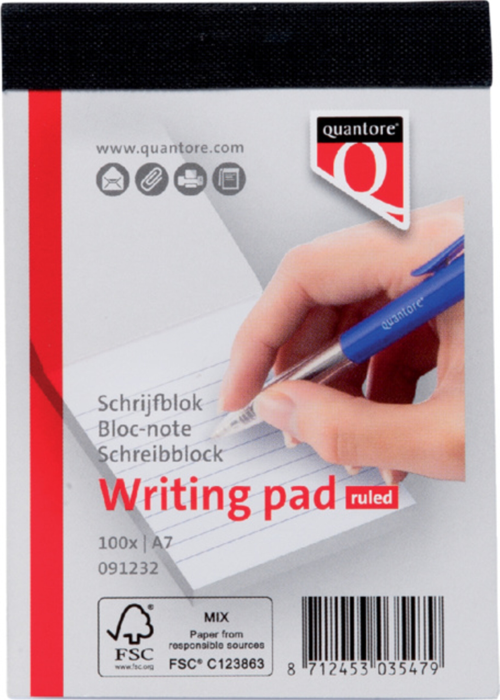 Quantore Quantore SCHRIJFBLOK A7 LIJN 60GR