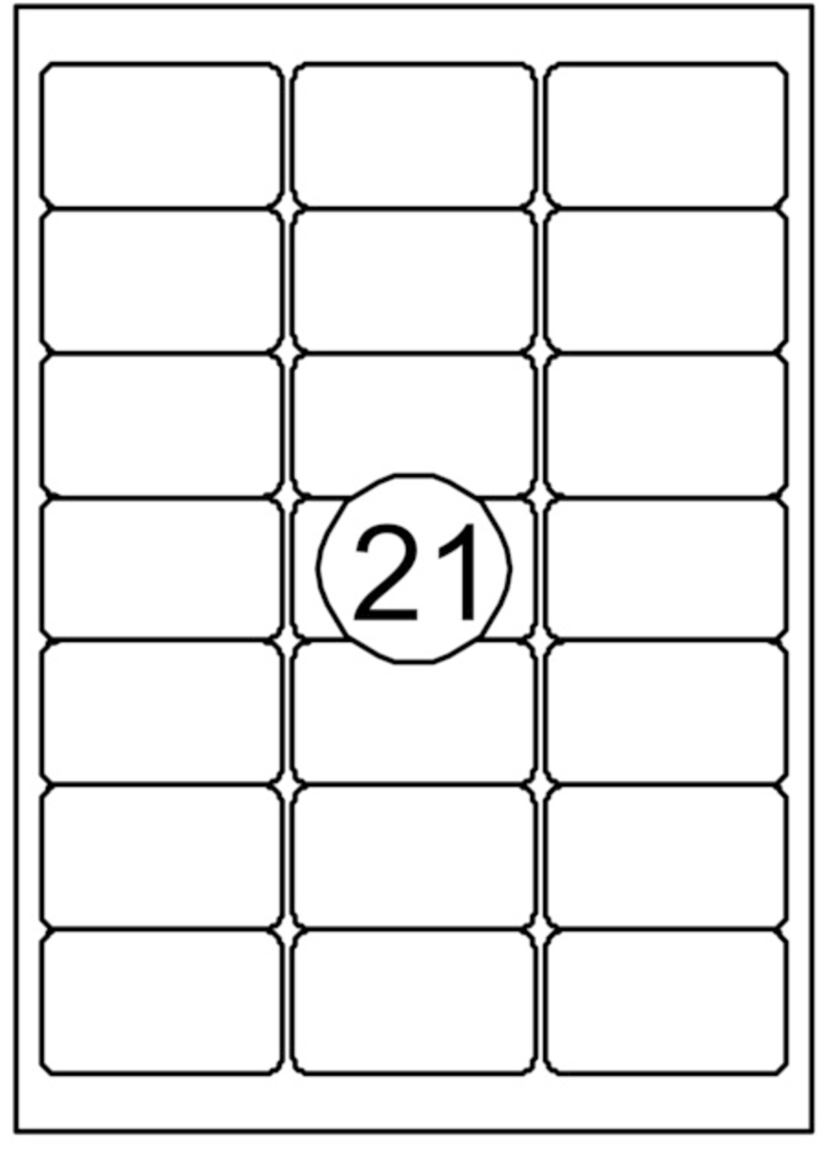 Quantore Quantore ETIKET  63.5X38.1MM 2100STKS