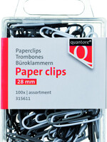 Quantore PAPERCLIP 28MM ASS 100STKS