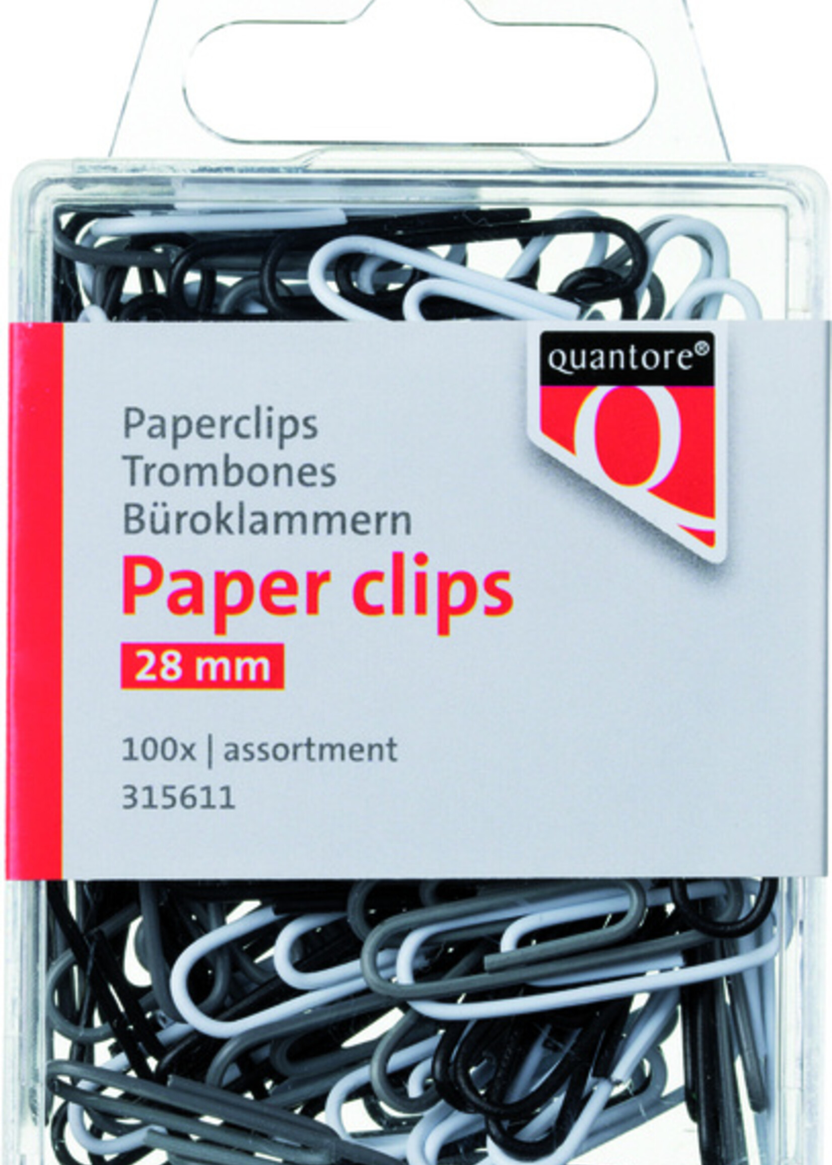 Quantore Quantore PAPERCLIP 28MM ASS 100STKS
