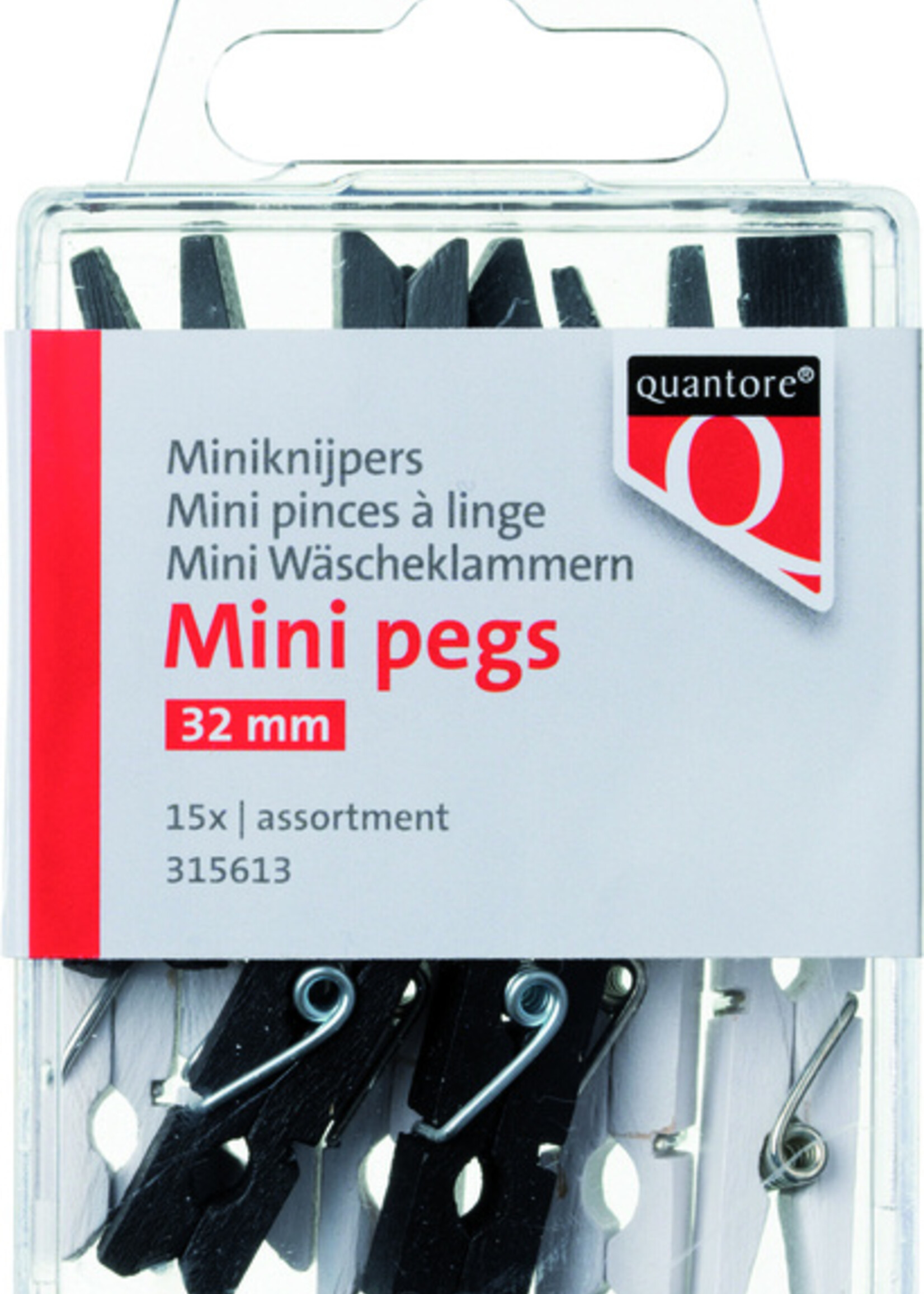Quantore Quantore MINIKNIJPER HOUT 34MM 15STKS