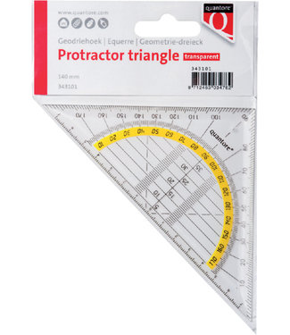 Quantore GEODRIEHOEK 140MM TRANSP