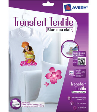 Avery T-SHIRT TRANSFERPAPIER C9405-8 A4 8VEL