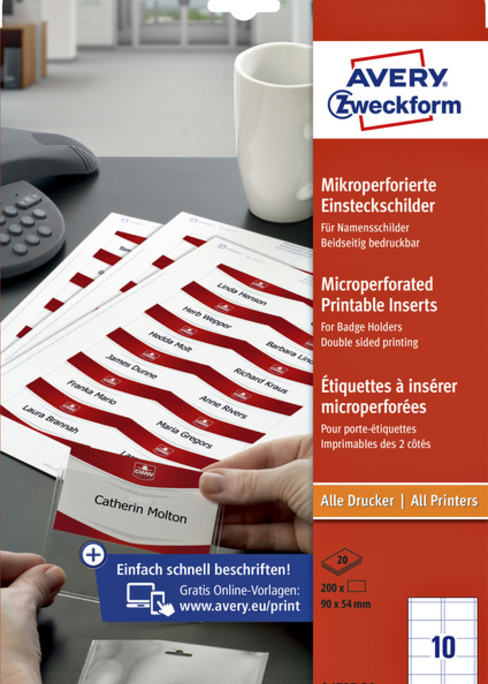 Avery Avery BADGE INSTEEKKRT L4727-20 20VEL