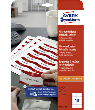 Avery BADGE INSTEEKKRT L4727-20 20VEL