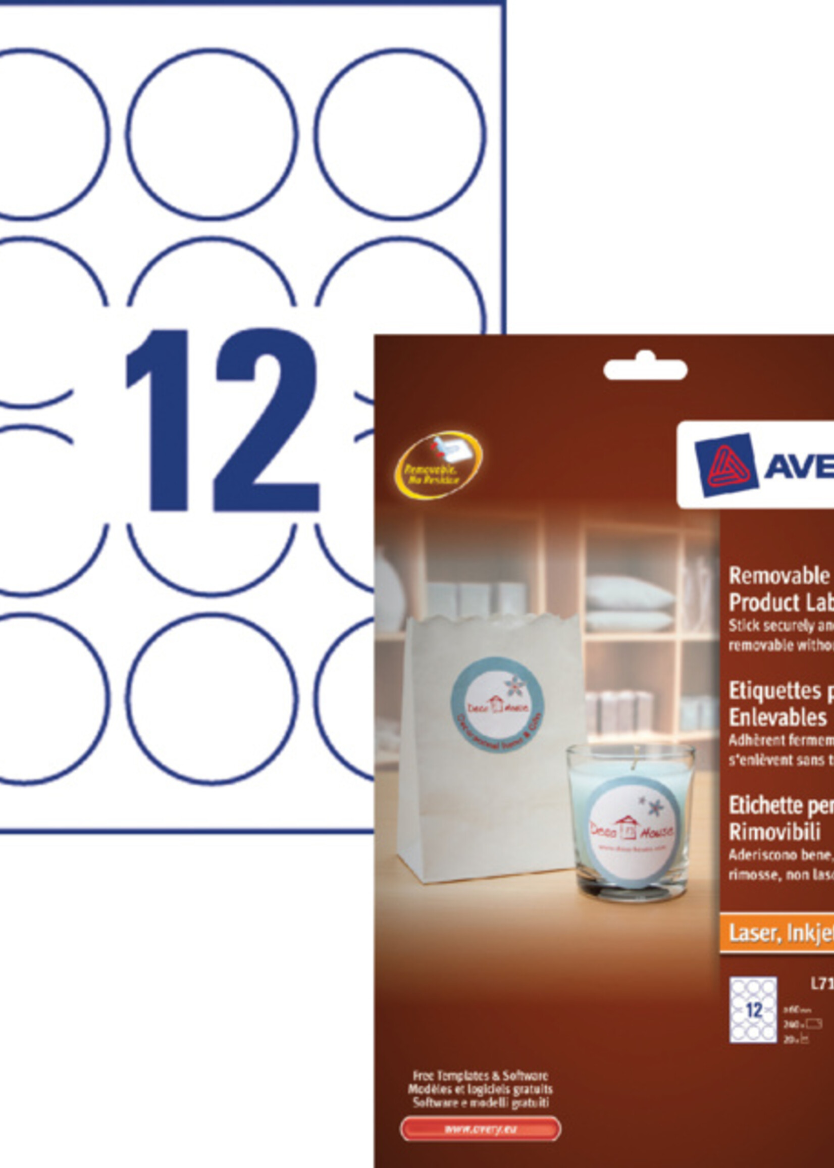 Avery Avery ETIKET L7104REV 60MM