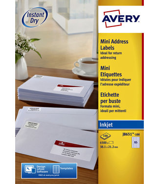 Avery ETIKET J8651-100 38.1X21.2