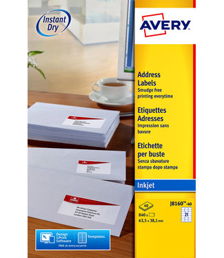 Avery ETIKET J8160-40 63.5X38.1