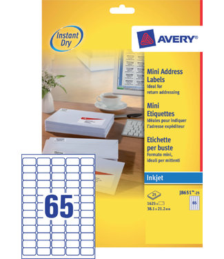 Avery ETIKET J8651-25 38.1X21.2