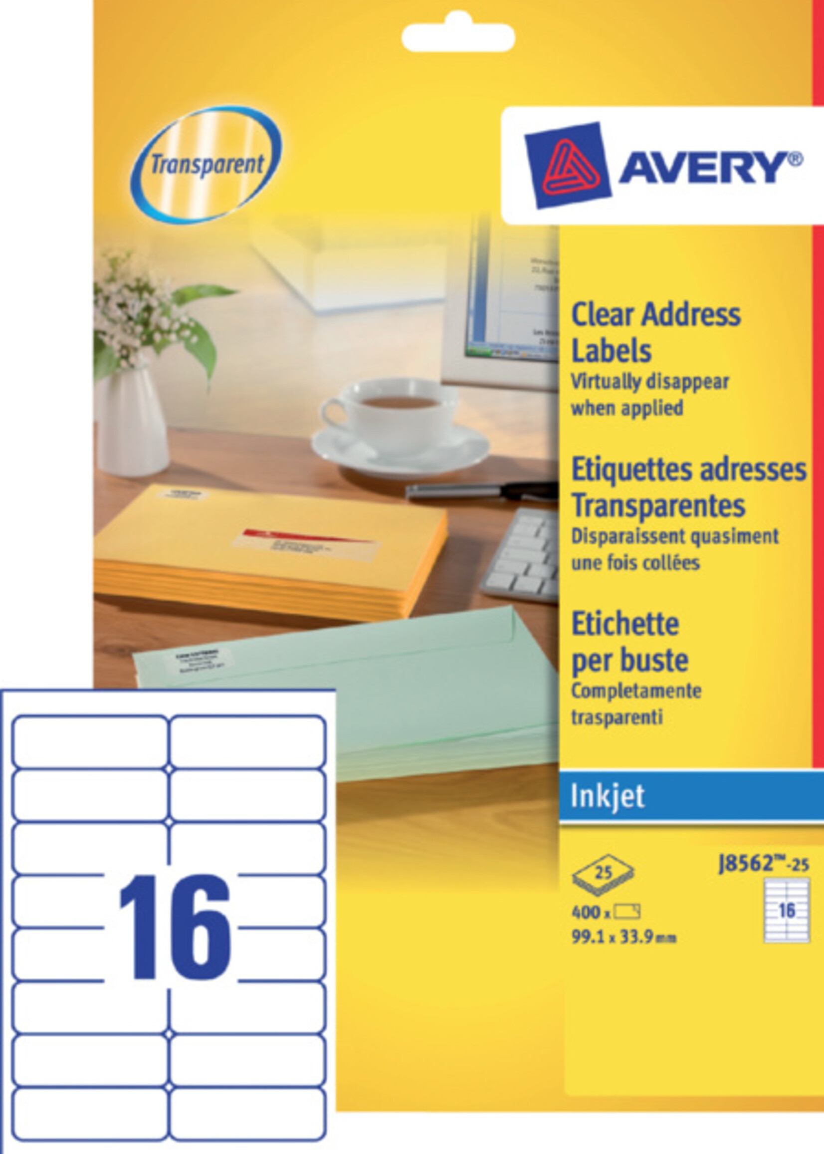 Avery Avery ETIKET J8562-25 99.1X33.9