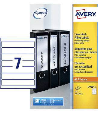 Avery RUGETIKET L7702-25 192X39