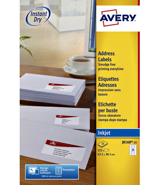 Avery ETIKET J8160-10 63.5X38.1