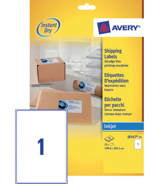 Avery ETIKET J8167-25 199.6X289.1