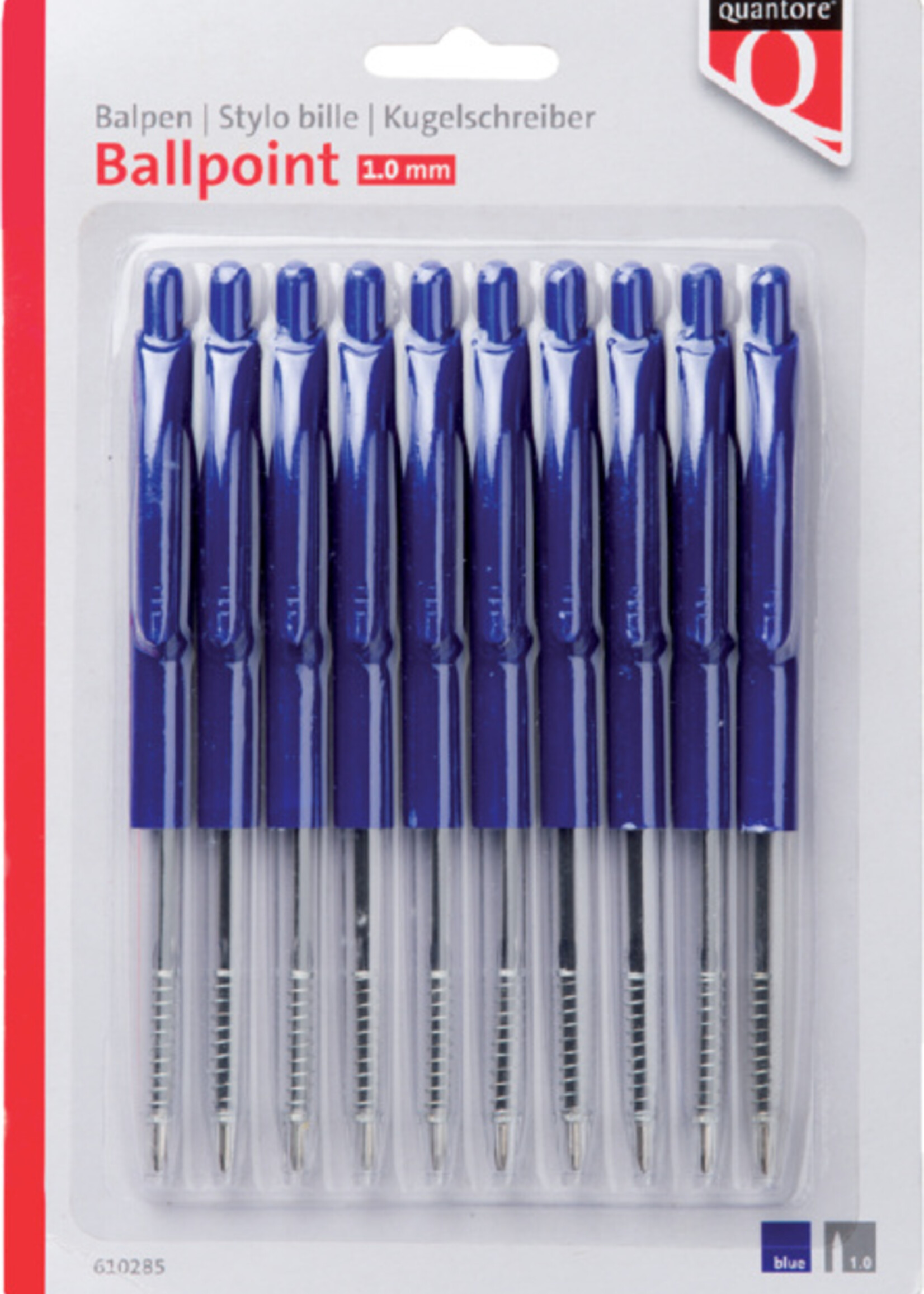 Quantore Quantore BALPEN DRUKKNOP M BL 10STKS