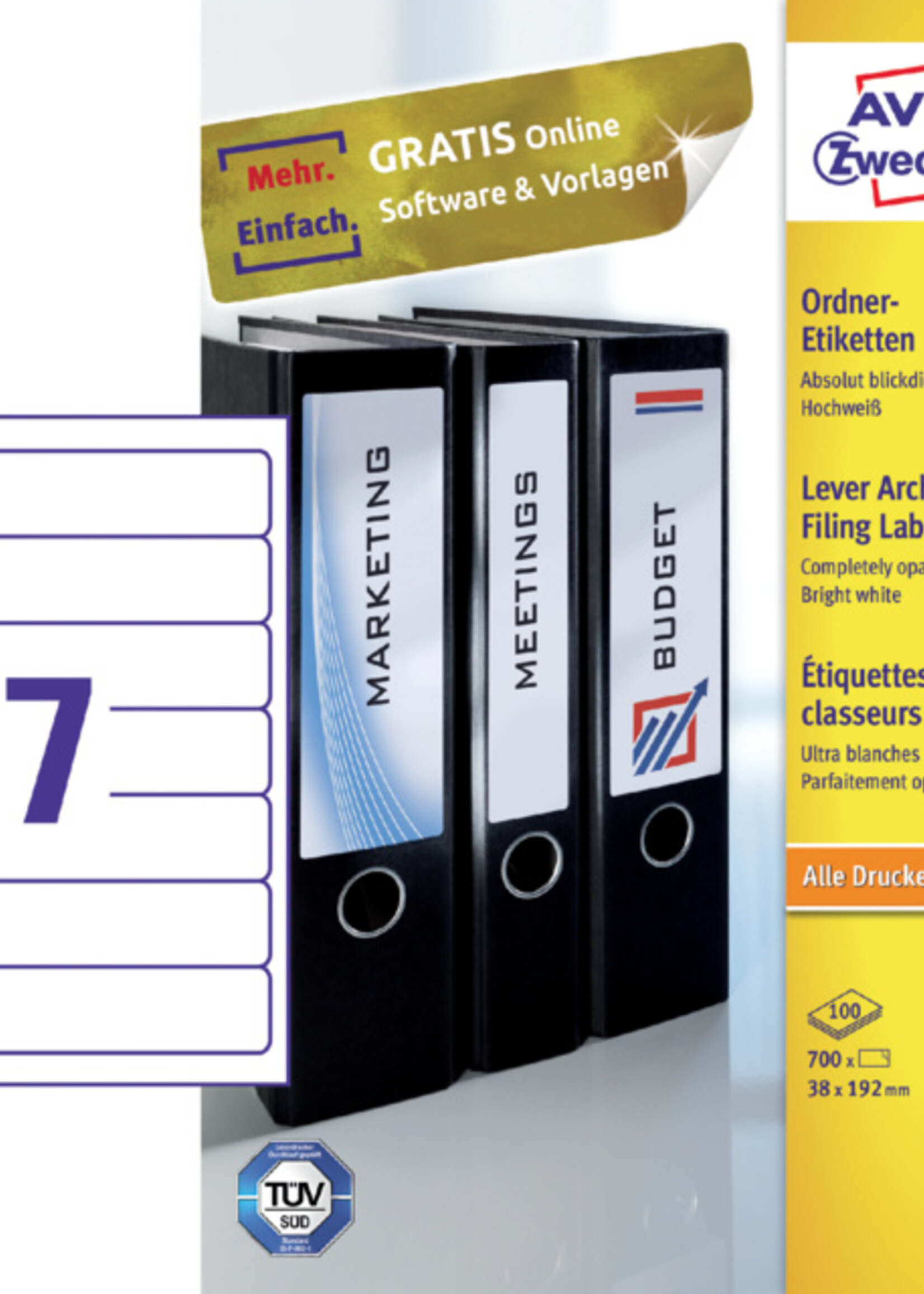 Avery Zweckform Avery Zweckform RUGETIKET L4760-100 192X38