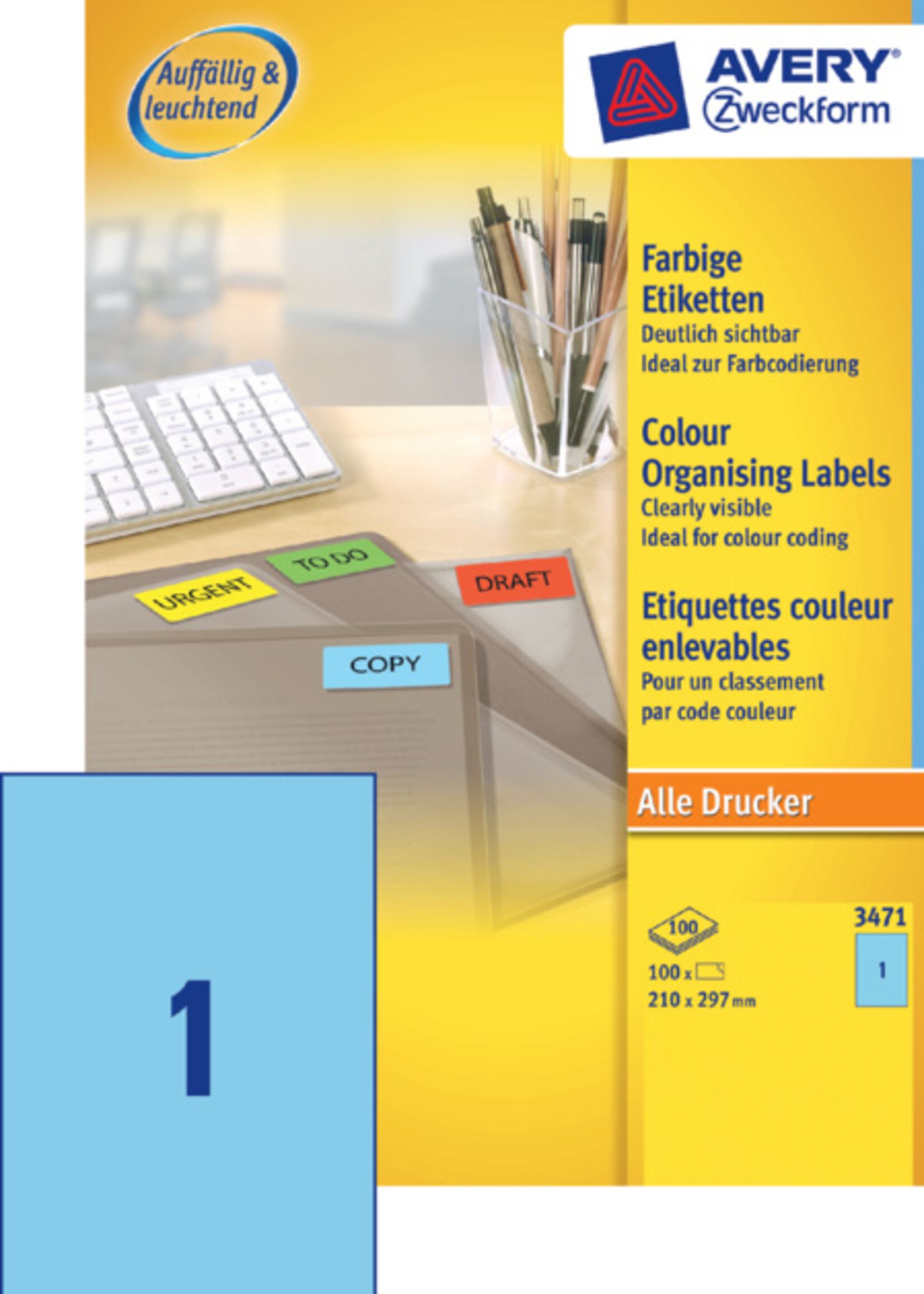 Avery Zweckform Avery Zweckform ETIKET 3471 210X297 BL