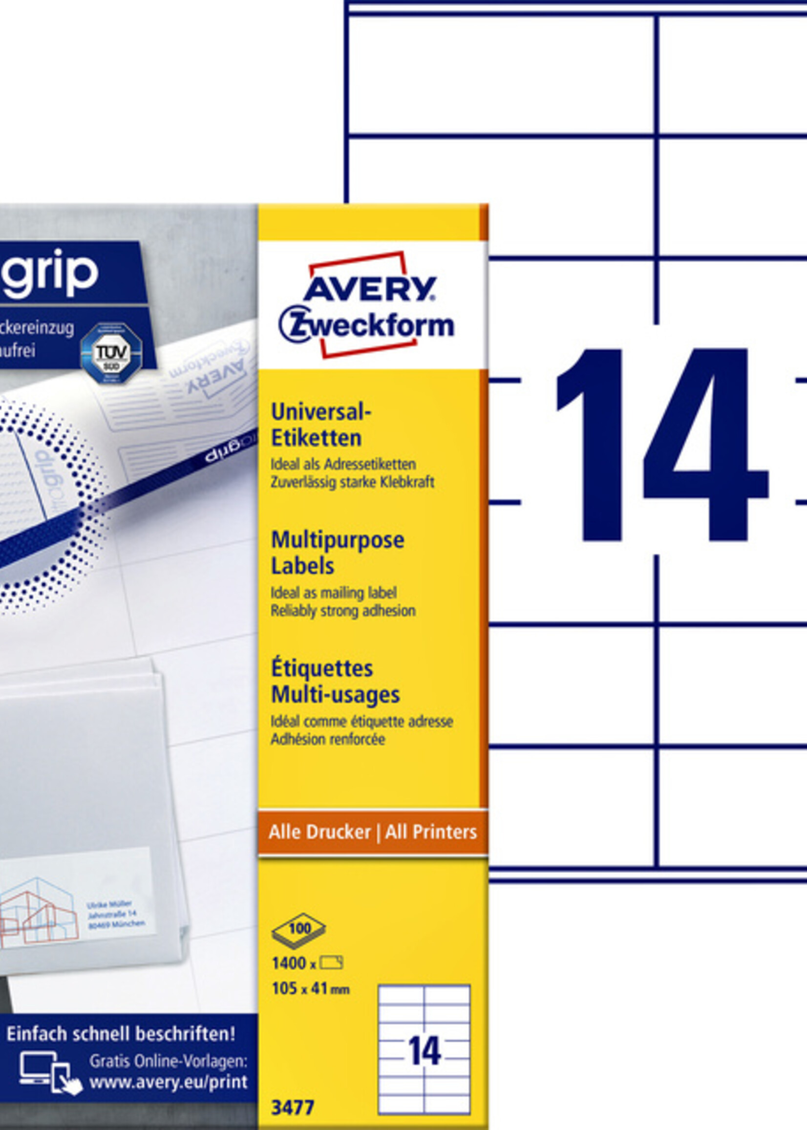 Avery Zweckform Avery Zweckform ETIKET 3477 105X41