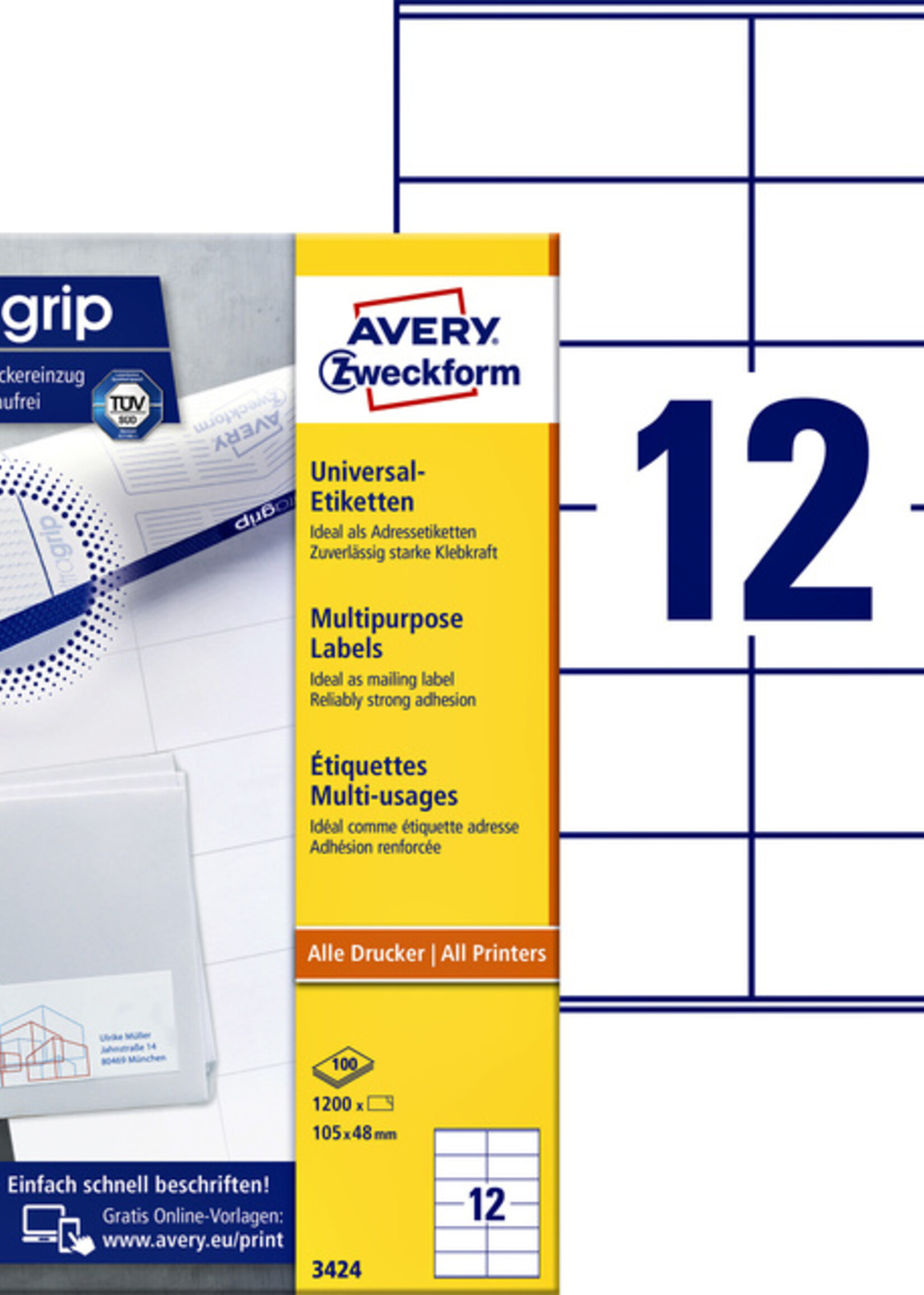 Avery Zweckform Avery Zweckform ETIKET 3424 105X48