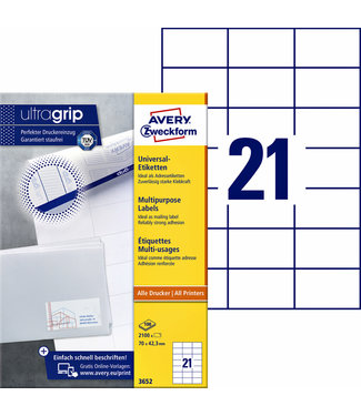 Avery Zweckform ETIKET 3652 70X42.3