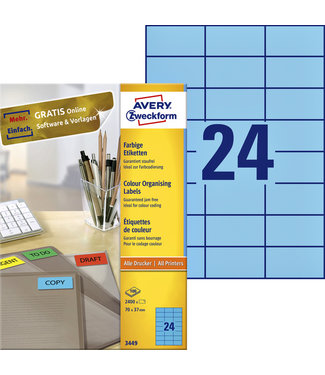 Avery Zweckform ETIKET 3449 70X37 BL