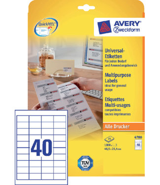 Avery Zweckform ETIKET 4780 48.5X25.4