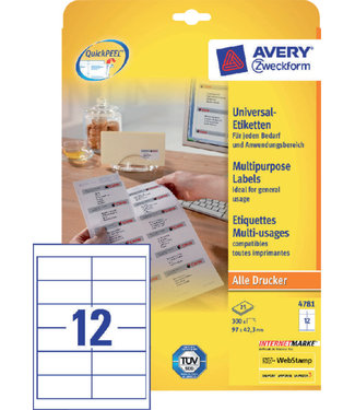 Avery Zweckform ETIKET 4781 97X42.3