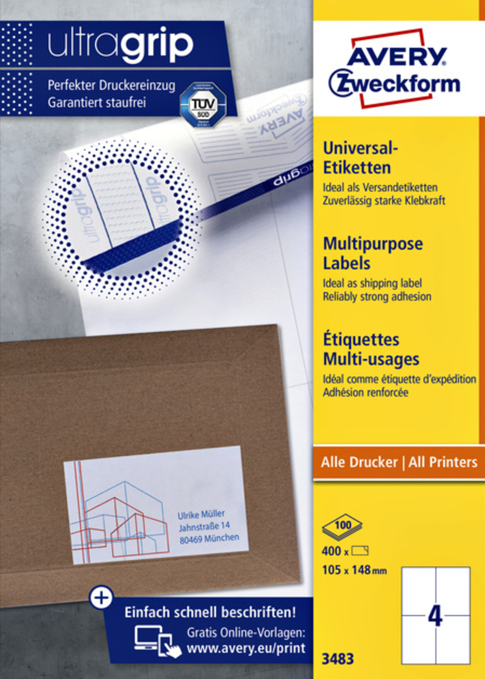 Avery Zweckform Avery Zweckform ETIKET 3483 105X148
