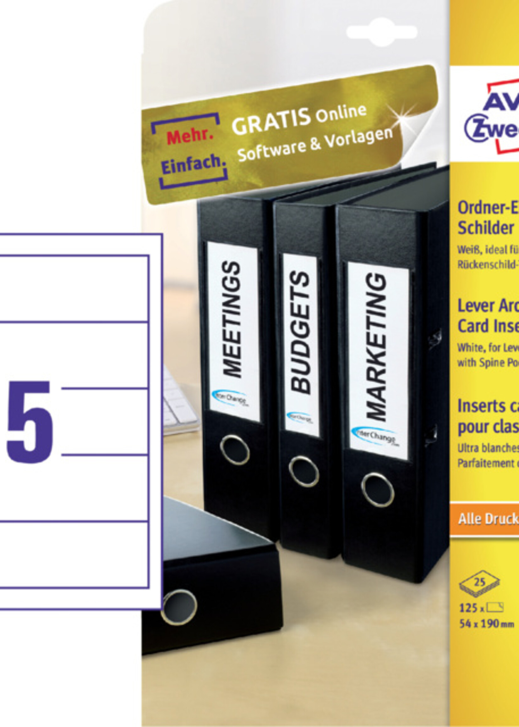 Avery Zweckform Avery Zweckform RUGETIKET C32267 54X190