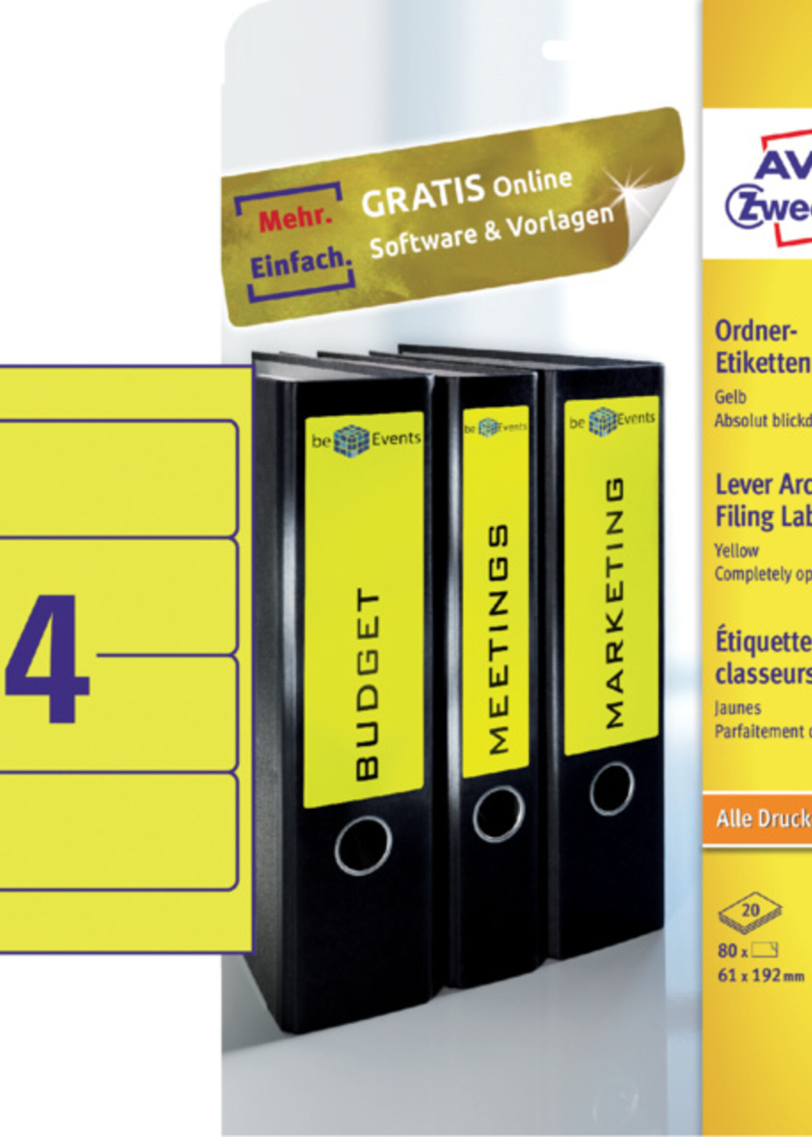 Avery Zweckform Avery Zweckform RUGETIKET L4769 192X61 GL