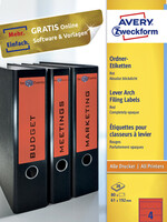 Avery Zweckform RUGETIKET L4766 192X61 RD