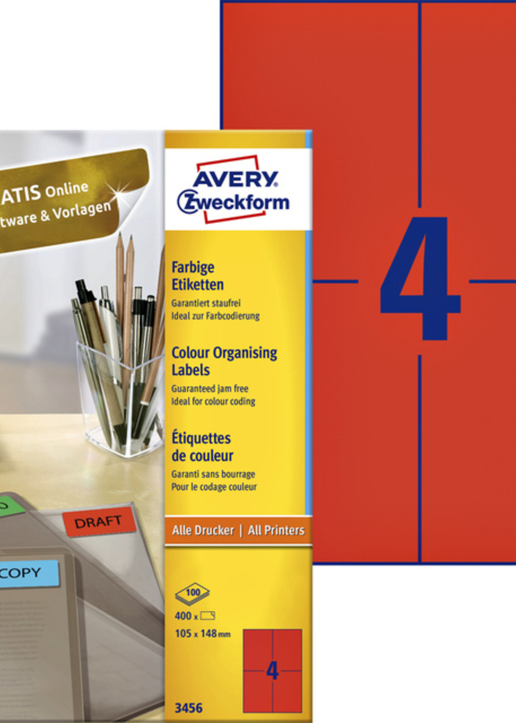 Avery Zweckform Avery Zweckform ETIKET 3456 105X148MM