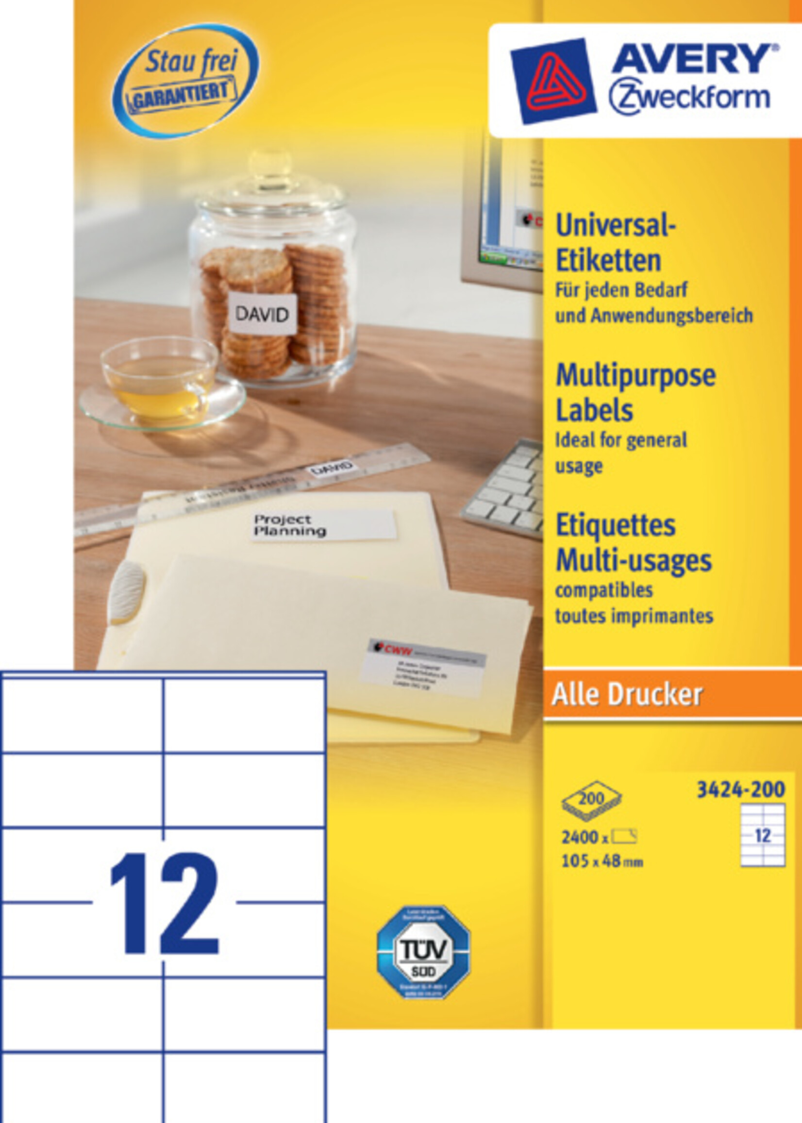 Avery Zweckform Avery Zweckform ETIKET 3424-200 105X48