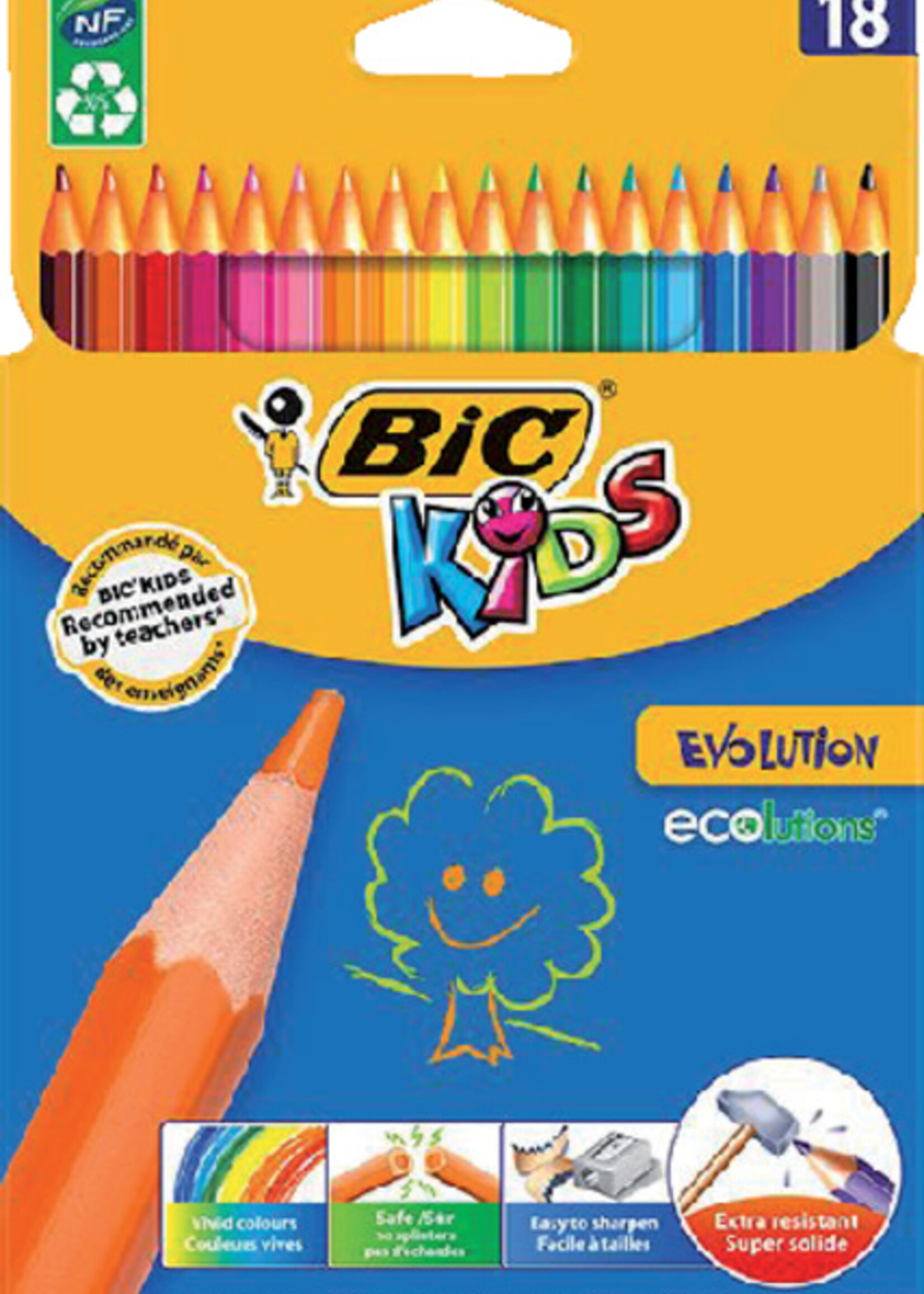 Bickids Bickids KLEURPOTLOOD ECOLU 18STKS