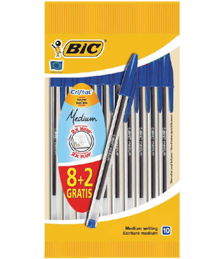 Bic BALPEN CRISTAL BL 10STKS