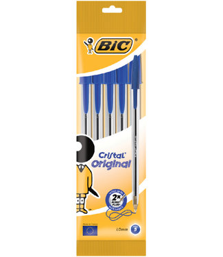 Bic BALPEN CRISTAL BL 5STKS