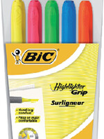 Bic MARKEERSTIFT GRIP ASS 5STKS