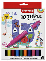 Bruynzeel VILTSTIFT TRIPLE ASS 10STKS