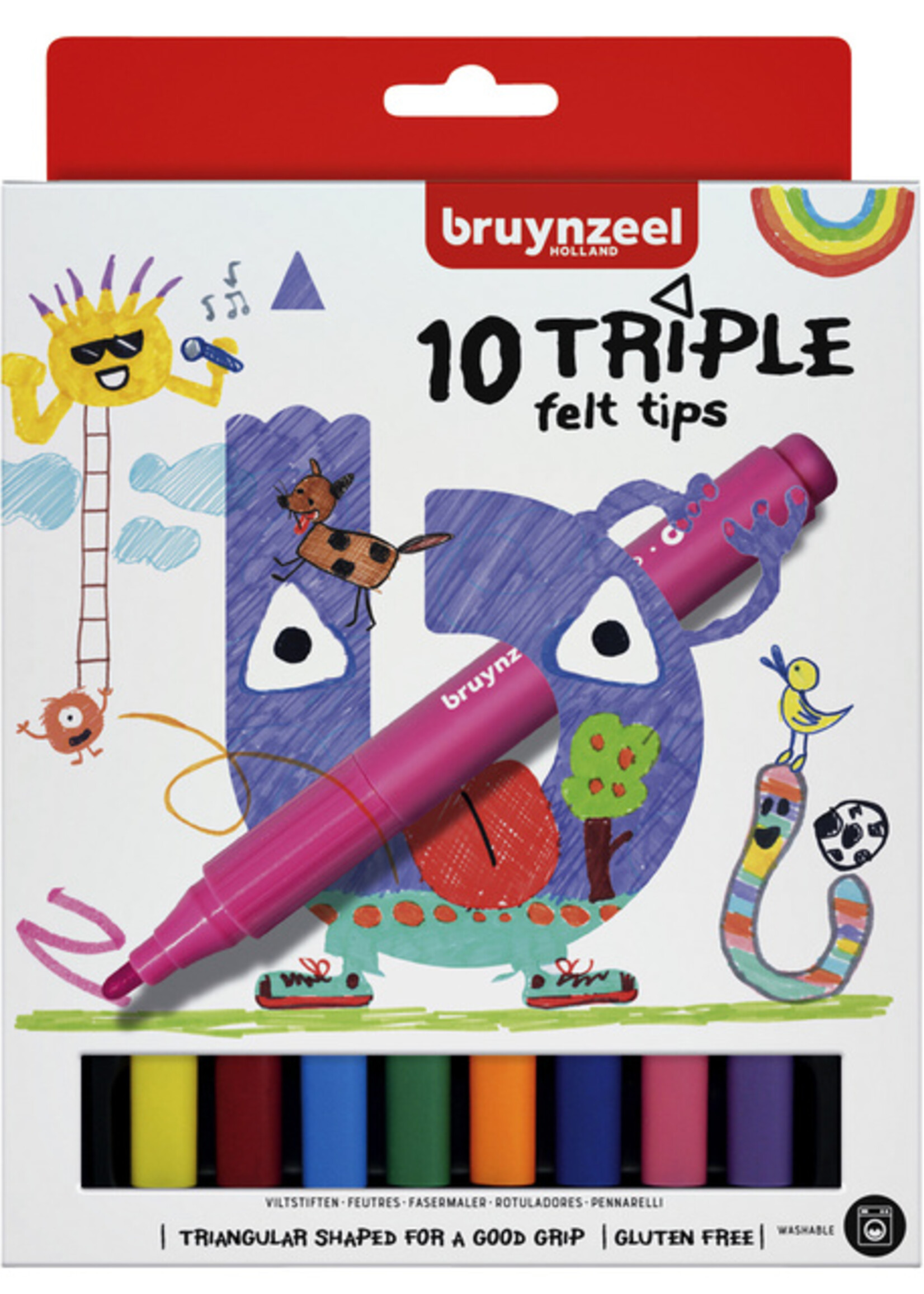 Bruynzeel Bruynzeel VILTSTIFT TRIPLE ASS 10STKS