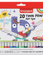 Bruynzeel VILTSTIFT KIDS TWIN ASS 20STKS