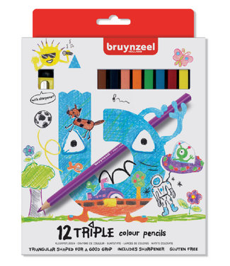 Bruynzeel KLEURPOTLOOD KIDS TRIPLE 12STKS