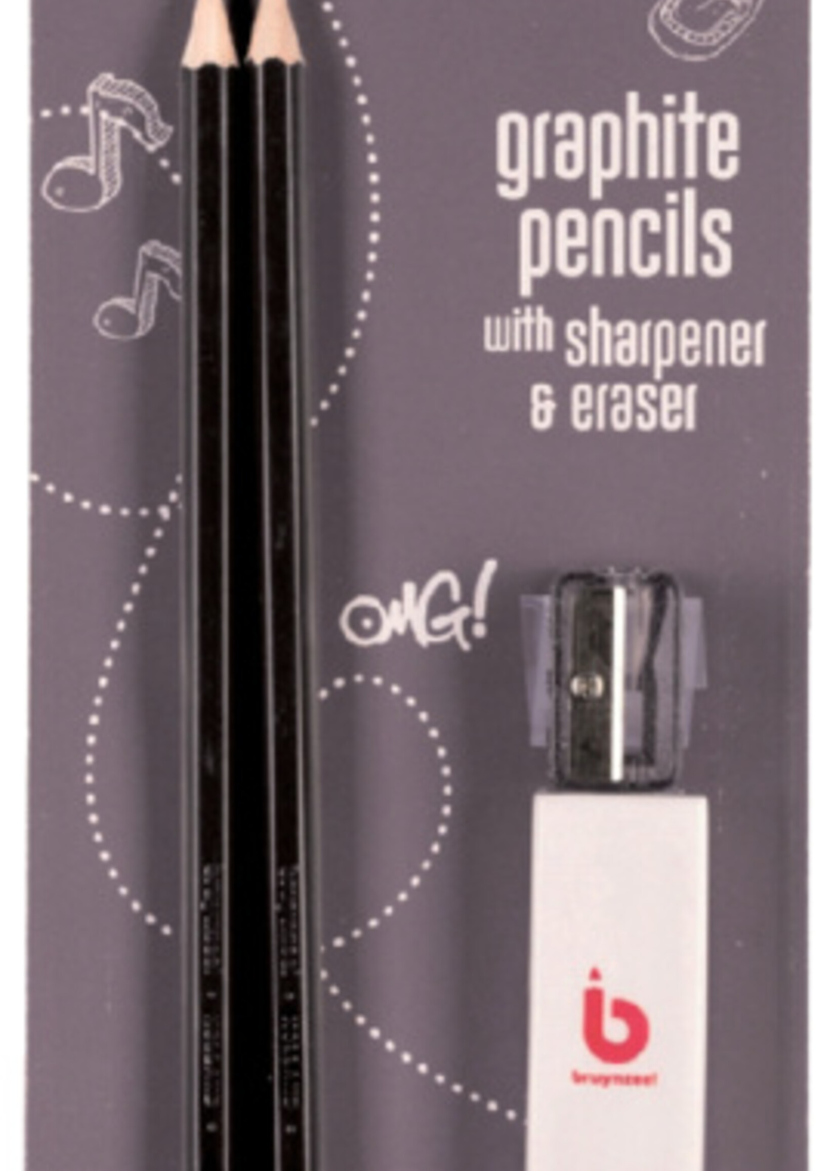 Bruynzeel Bruynzeel POTLOOD TEENS 2 HB +GUM +SLIJP