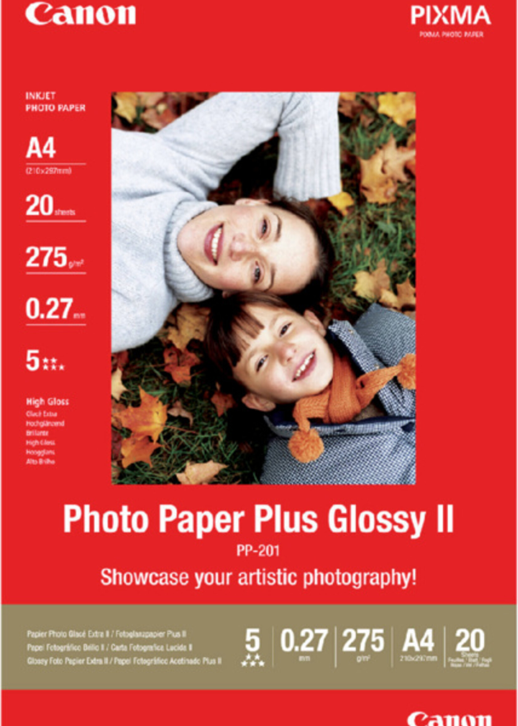 Canon Canon FOTOPAPIER PP-201 A4 275GR 20VEL